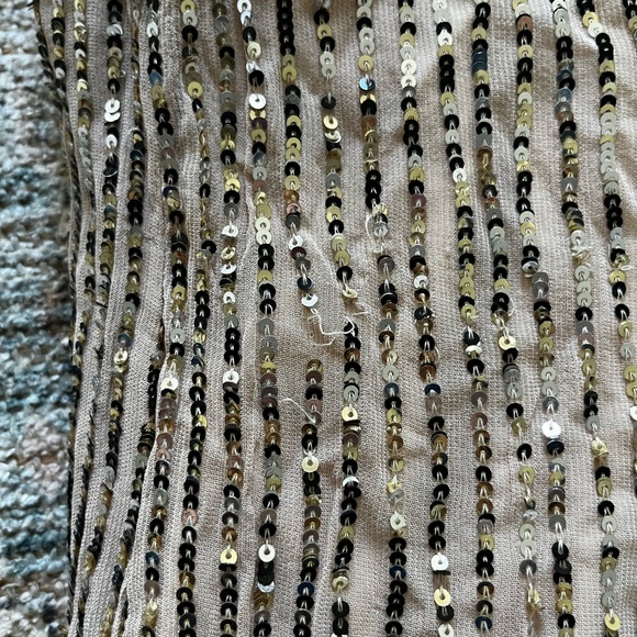 Le Superbe Bianca Trousers Gold Sequin Pants NWT Sz 2 - Picture 4 of 8